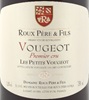 Domaine Roux Pere Et Fils #03 Vougeot 1er Petits Vougeot (Roux) 2010